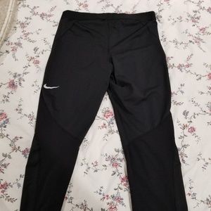 Nike Leggings- Black w/ Mesh Panels